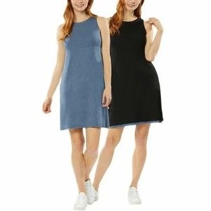 32 Degrees Cool Reversible Sleeveless Dress Black Blue XXL